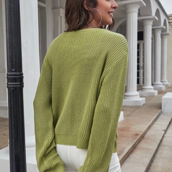 Button placket solid cardigan - Picture 4 of 5